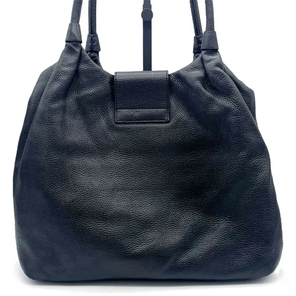 Kate Spade Bag Bexley Stevie Pebbled Black Leather Handbag Medium Slouchy Tote